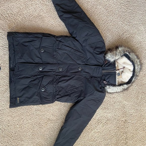 Abercrombie & Fitch Coat - Ultra Parka - Black size Medium